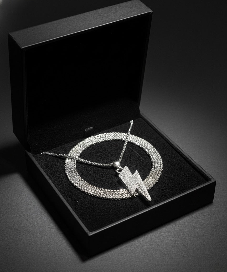 Crystal bolt pendant