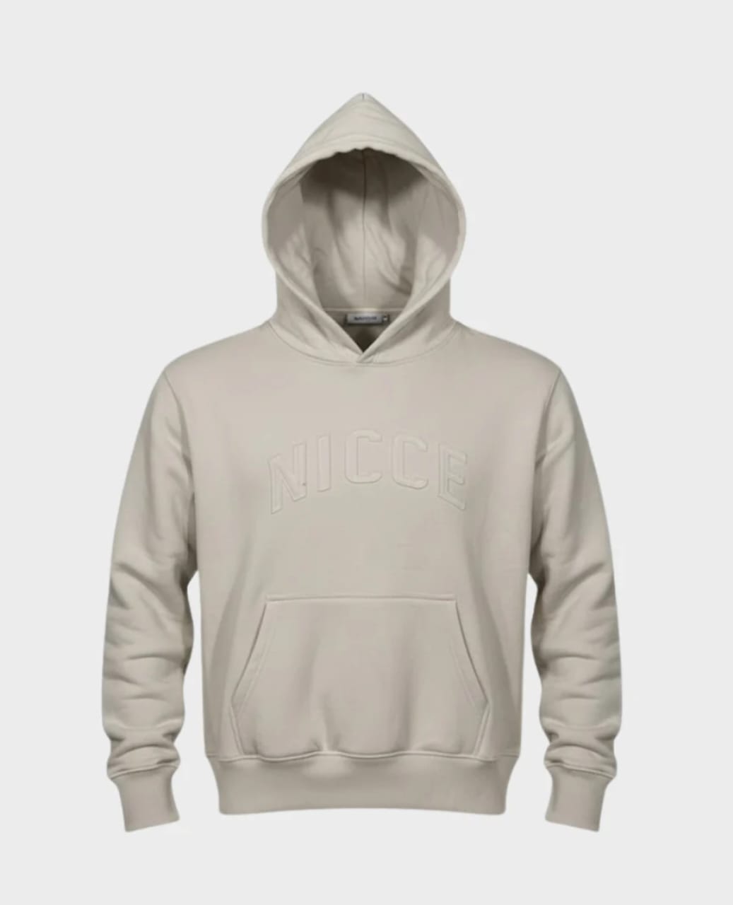 NICCE Premium Embossed Pullover Hoodie - Clay Tonal Design