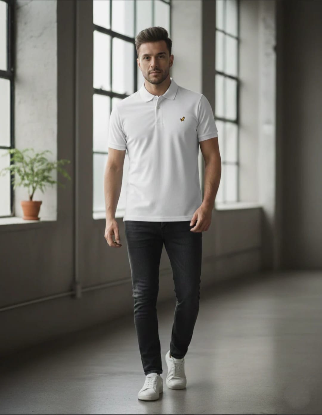 Brave Soul White Off White Polo
